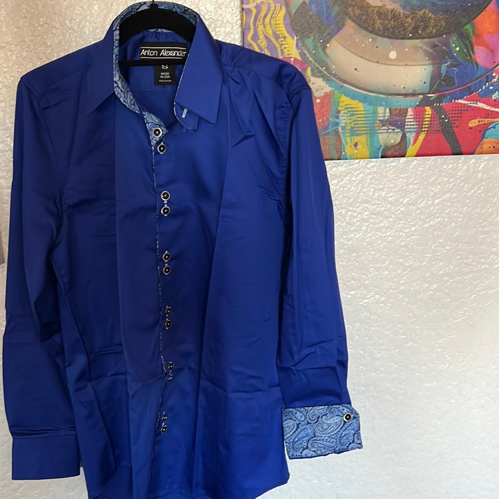 Anyon alexander blue button down new s